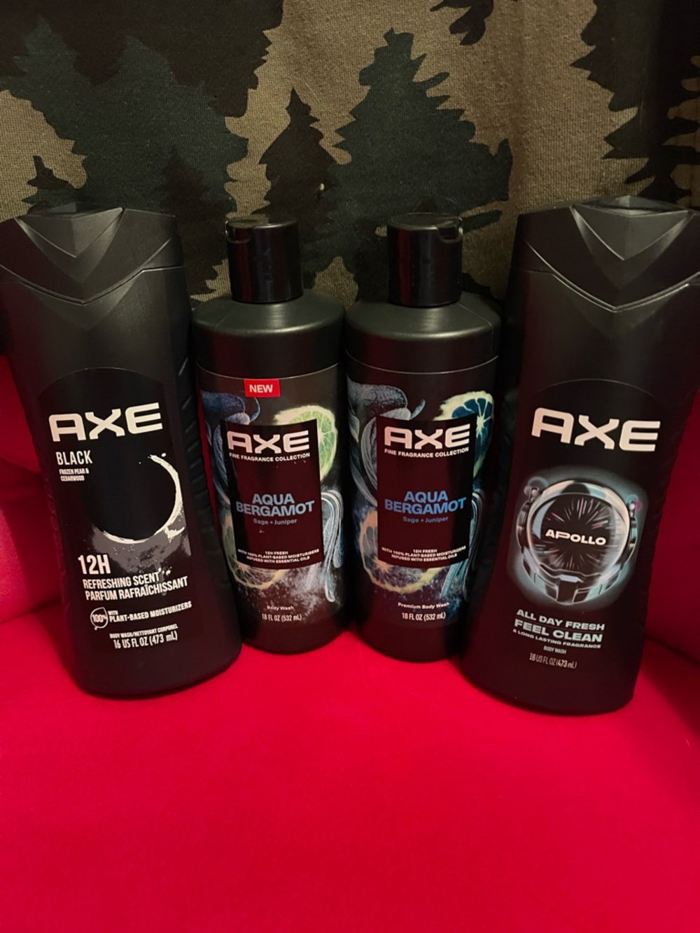 Axe body washes. Set of 4